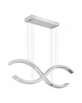 SL6206.103.44 Светильник подвесной ST-Luce Хром/Прозрачный LED 1*44W 3000K ACENO-foto2