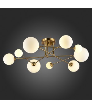 SLE2211-302-09 Люстра потолочная Латунь/Белый G9 9*5W FANTINI-foto6