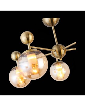 SLE106302-05 Люстра потолочная Бронзовый/Прозрачный, Янтарный E27 5*60W PECHIO-foto6