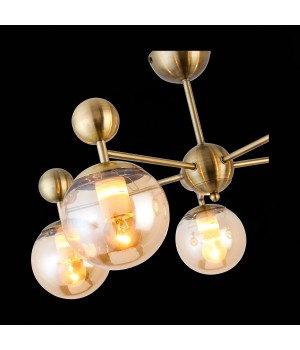 SLE106302-05 Люстра потолочная Бронзовый/Прозрачный, Янтарный E27 5*60W PECHIO-foto6