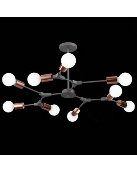 SLE106403-09 Люстра подвесная Серый, Розовое золото E27 9*60W PALARE-foto4