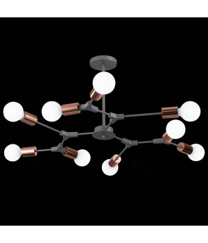 SLE106403-09 Люстра подвесная Серый, Розовое золото E27 9*60W PALARE-foto4