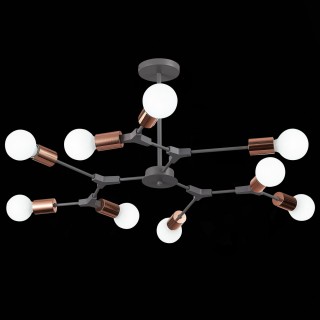 SLE106403-09 Люстра подвесная Серый, Розовое золото E27 9*60W PALARE-foto4