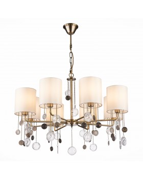 SLE107933-08 Люстра подвесная Бронза/Бежевый E14 8*40W SEVILLA-foto11