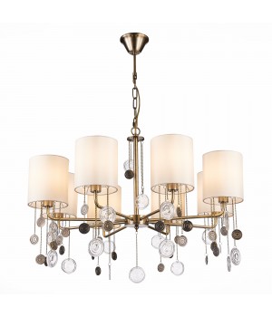 SLE107933-08 Люстра подвесная Бронза/Бежевый E14 8*40W SEVILLA-foto11