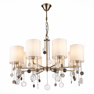 SLE107933-08 Люстра подвесная Бронза/Бежевый E14 8*40W SEVILLA-foto11