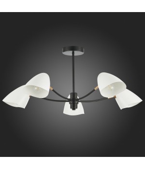 SLE103602-05 Люстра потолочная Черный, Золотой/Белый E14 5*40W SATTA-foto4