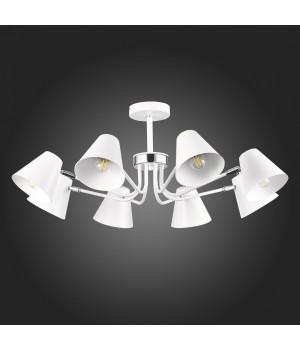 SLE106702-08 Светильник потолочный Белый,Хром/Белый E27 8*60W LERE-foto4