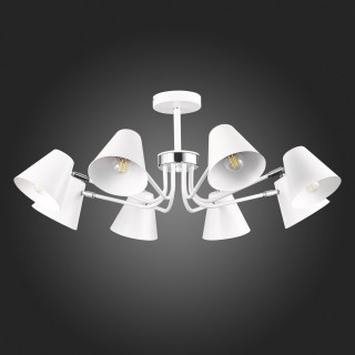 SLE106702-08 Светильник потолочный Белый,Хром/Белый E27 8*60W LERE-foto4