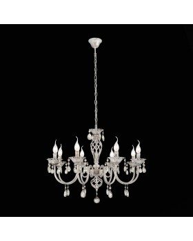 SL139.503.08 Люстра подвесная Слоновая кость, Золото/Прозрачный E14 8*40W SPLENDI-foto4