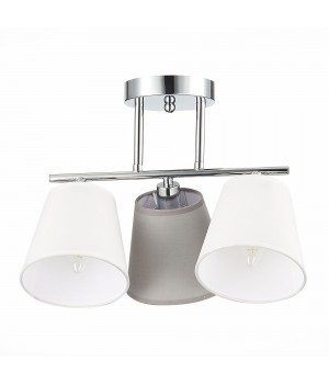 SLE300402-03 Люстра потолочная хром/белый, серый E14 3*40W PRATO-foto2
