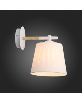 SL375.501.01 Бра Белый, Светлое дерево/Белый E27 1*40W PASSETO-foto9