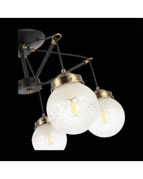 SLE110302-05 Светильник подвесной Черный, Бронза/Прозрачный, Белый E27 5*60W STRICCE-foto6