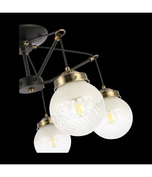 SLE110302-05 Светильник подвесной Черный, Бронза/Прозрачный, Белый E27 5*60W STRICCE-foto6