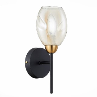 SLE155501-01 Бра Черный, Латунь/Янтарный E14 1*40W GLOA-foto2