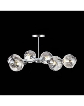 SLE155102-06 Люстра потолочная Хром/Дымчатый E14 6*60W GENTORE-foto4