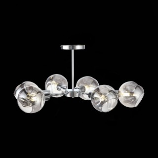 SLE155102-06 Люстра потолочная Хром/Дымчатый E14 6*60W GENTORE-foto4