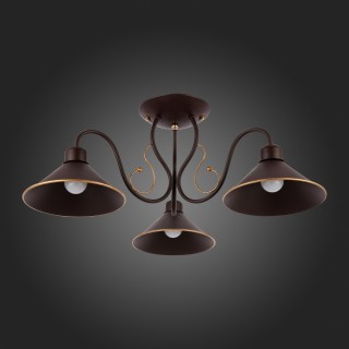 SLE120402-03 Люстра потолочная Темно-коричневый/Черный E27 3*60W CIOLLA-foto5
