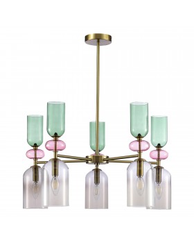 SL2000.202.05 Люстра потолочная ST-Luce Золотистый/Дымчатый E14 5*40W GEA-foto2