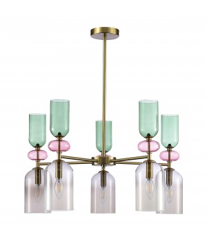 SL2000.202.05 Люстра потолочная ST-Luce Золотистый/Дымчатый E14 5*40W GEA-foto2