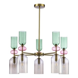 SL2000.202.05 Люстра потолочная ST-Luce Золотистый/Дымчатый E14 5*40W GEA-foto2