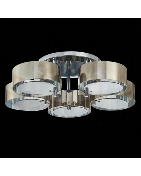 SL483.702.05 Люстра потолочная Хром/Дымчатый E27 5*40W FORESTA-foto5