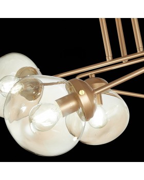 SLE155702-08 Люстра потолочная Золотистый/Янтарный E14 8*40W MORE-foto6