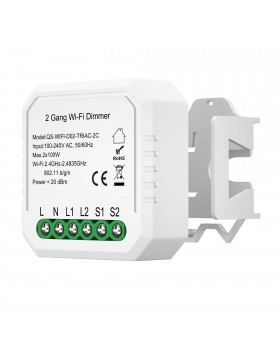 ST9000.500.02CDIM WIFI диммируемое реле 2 канала Белый - -*Max 2x100W - Ra IP20 L46xW46xH18 230V AROUND-foto4