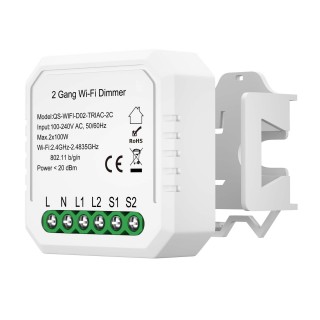ST9000.500.02CDIM WIFI диммируемое реле 2 канала Белый - -*Max 2x100W - Ra  IP20 L46xW46xH18 230V AROUND-foto4