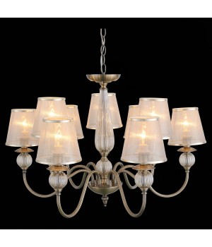 SL185.303.09 Люстра подвесная, потолочная Бронза, Прозрачный/Бежевый, Бронза E14 9*40W GRAZIA-foto7