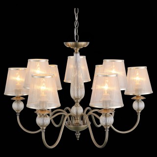 SL185.303.09 Люстра подвесная, потолочная Бронза, Прозрачный/Бежевый, Бронза E14 9*40W GRAZIA-foto7