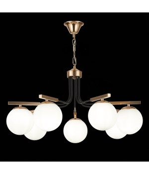 SLE106803-07 Люстра подвесная Французское золото, Черный/Белый E14 7*40W SONCO-foto3