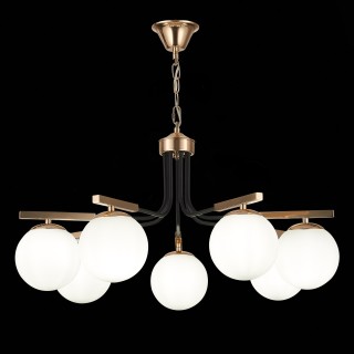 SLE106803-07 Люстра подвесная Французское золото, Черный/Белый E14 7*40W SONCO-foto3