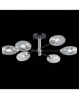 SLE155512-06 Люстра потолочная Черный, Хром/Дымчатый E14 6*40W GLOA-foto9