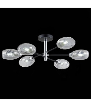 SLE155512-06 Люстра потолочная Черный, Хром/Дымчатый E14 6*40W GLOA-foto9