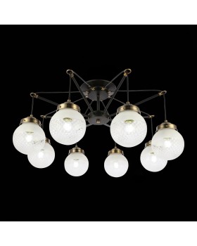 SLE110302-08 Светильник подвесной Черный, Бронза/Прозрачный, Белый E27 8*60W STRICCE-foto9