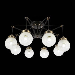 SLE110302-08 Светильник подвесной Черный, Бронза/Прозрачный, Белый E27 8*60W STRICCE-foto9