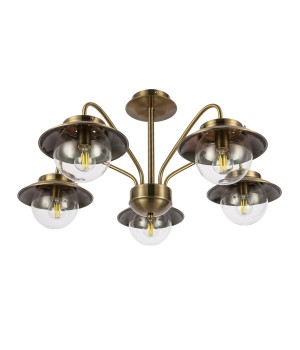 SLE110102-05 Люстра потолочная Античная бронза/Прозрачный E14 5*40W GARONNI-foto2