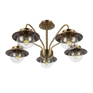 SLE110102-05 Люстра потолочная Античная бронза/Прозрачный E14 5*40W GARONNI-foto2