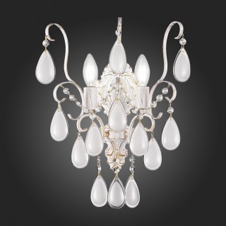 SLE160301-02 Светильник настенный Золотистый/Белый матовый E14 2*60W MAGONZA-foto5