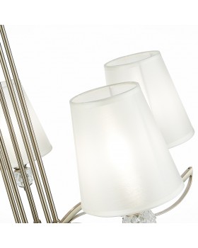 SLE111203-05 Люстра подвесная Никель, прозрачный/Белый E14 5*40W BERGAMO-foto3