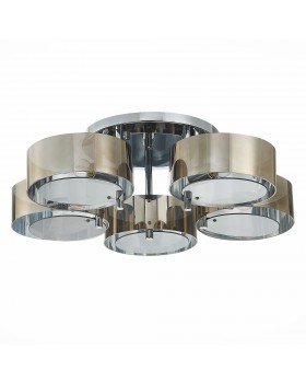 SL483.702.05 Люстра потолочная Хром/Дымчатый E27 5*40W FORESTA-foto2