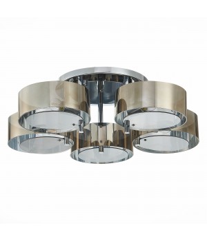 SL483.702.05 Люстра потолочная Хром/Дымчатый E27 5*40W FORESTA-foto2