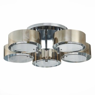 SL483.702.05 Люстра потолочная Хром/Дымчатый E27 5*40W FORESTA-foto2