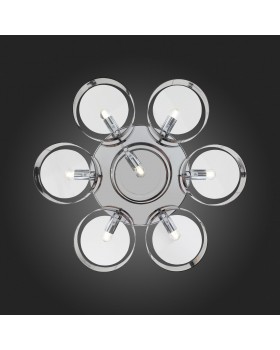 SL483.702.07 Светильник потолочный Хром/Дымчатый E27 7*40W FORESTA-foto3