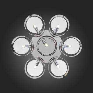 SL483.702.07 Светильник потолочный Хром/Дымчатый E27 7*40W FORESTA-foto3