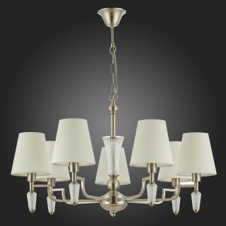 SLE105503-07 Люстра подвесная Никель/Белый E14 7*40W REIMO-foto8