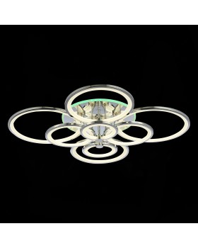 SLE200312-08RGB Светильник потолочный Хром/Белый LED 1*256W RGB 15W 3000-6000K LETO-foto7