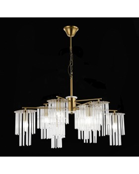 SLE1122-303-08 Светильник подвесной Латунь/Прозрачный E14 8*40W LYNDEN-foto4