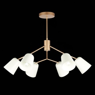 SLE155902-06 Люстра потолочная Золотистый/Белый E14 6*40W MARIO-foto4